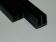 E-Profil f�r 4mm schwarz 1m 